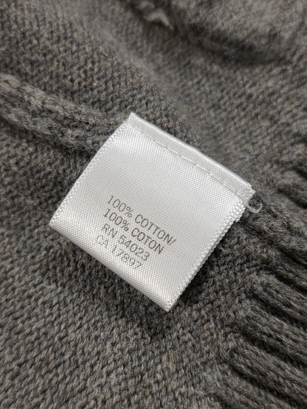 (L) Men's Banana Republic Cardigan Sweater Button-Up Gray 100% Cotton Large